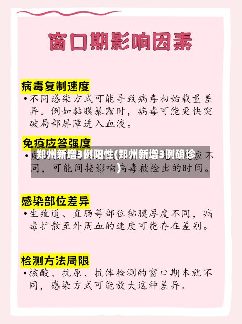 郑州新增3例阳性(郑州新增3例确诊)