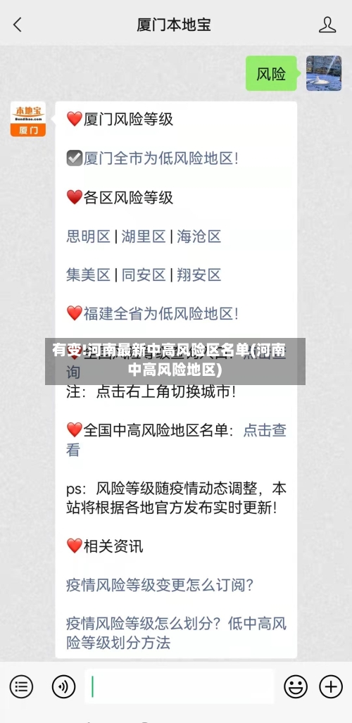 有变!河南最新中高风险区名单(河南 中高风险地区)