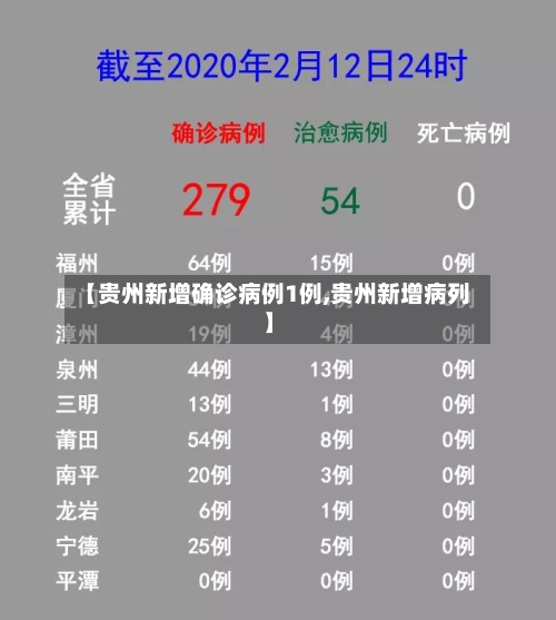 【贵州新增确诊病例1例,贵州新增病列】-第3张图片
