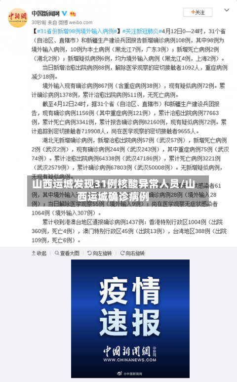 山西运城发现31例核酸异常人员/山西运城确诊病例-第2张图片