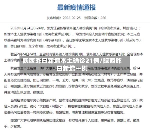 陕西昨日新增本土确诊21例/陕西昨日新增一例-第2张图片