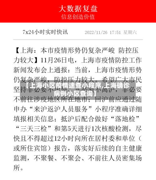 【上海小区疫情速查小程序,上海确诊病例小区查询】-第2张图片