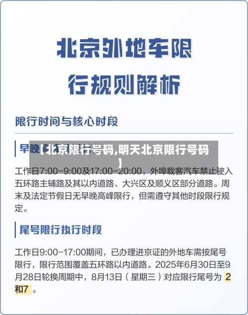 【北京限行号码,明天北京限行号码】