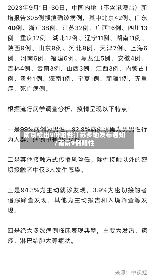 南京检出9份阳性江苏多地发布通知/南京9例阳性