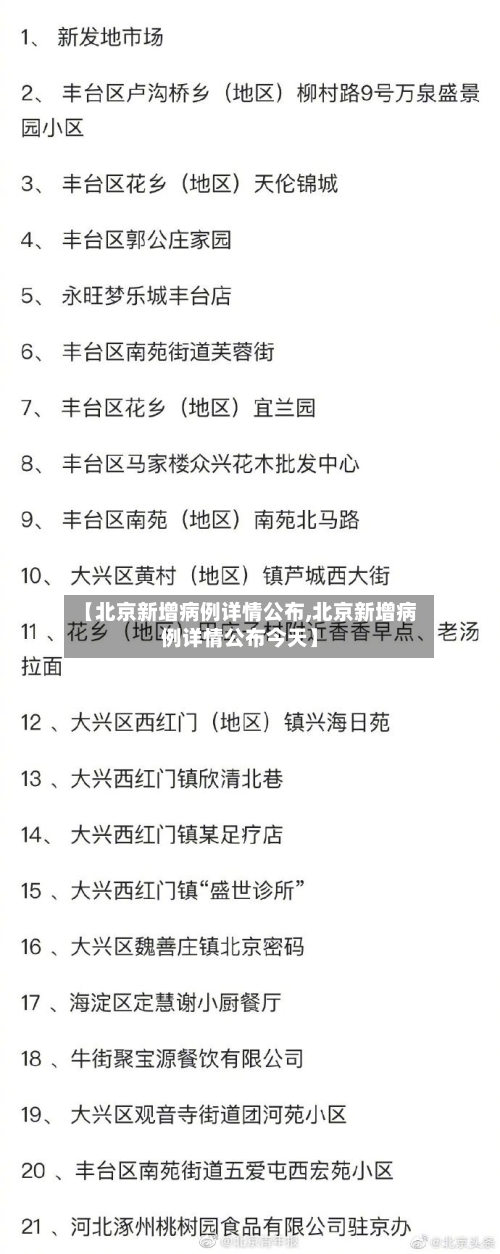 【北京新增病例详情公布,北京新增病例详情公布今天】