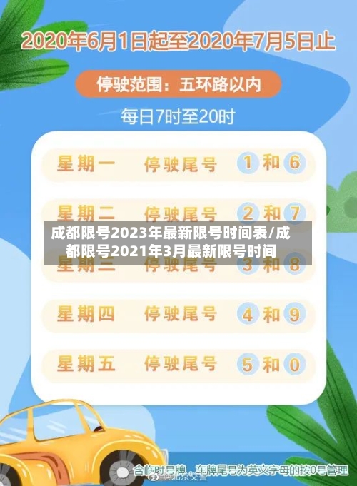 成都限号2023年最新限号时间表/成都限号2021年3月最新限号时间-第2张图片