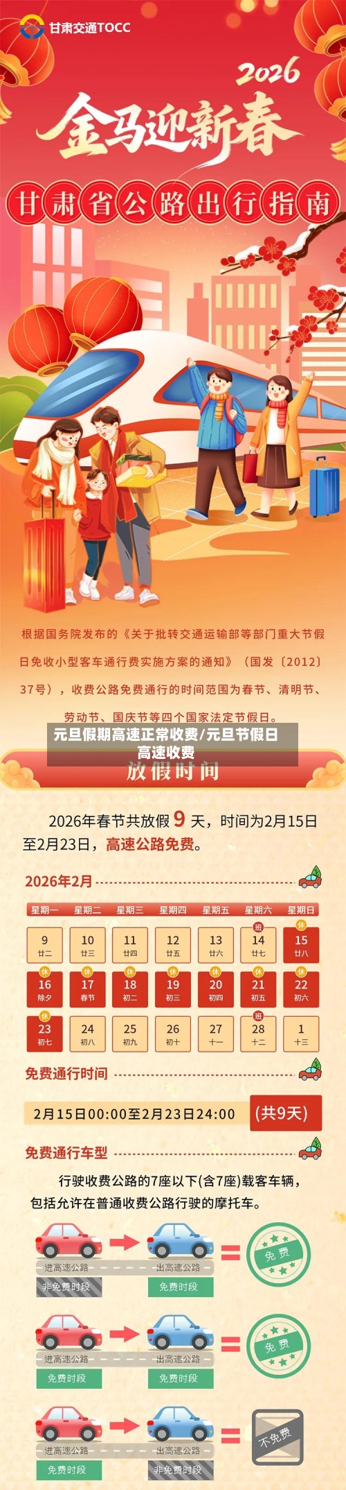 元旦假期高速正常收费/元旦节假日高速收费-第2张图片