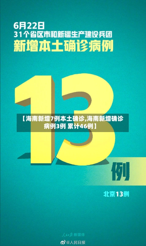 【海南新增7例本土确诊,海南新增确诊病例3例 累计46例】