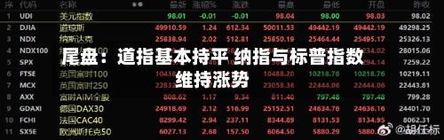 尾盘:道指基本持平 纳指与标普指数维持涨势-第2张图片