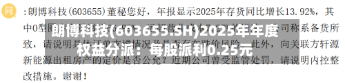 朗博科技(603655.SH)2025年年度权益分派：每股派利0.25元
