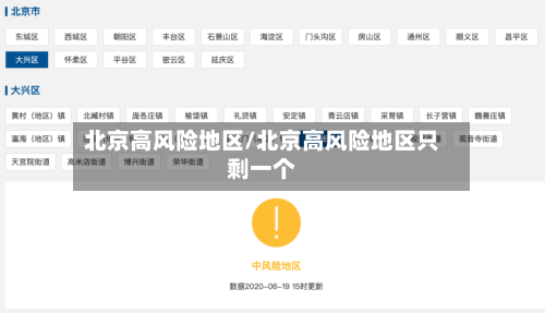 北京高风险地区/北京高风险地区只剩一个-第3张图片