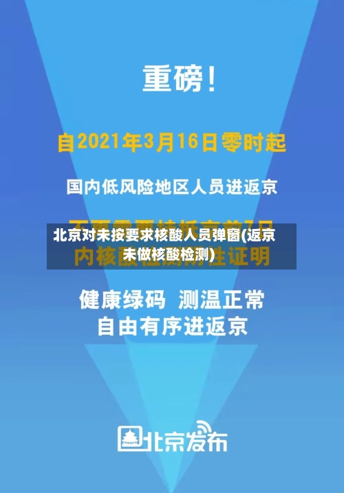 北京对未按要求核酸人员弹窗(返京未做核酸检测)-第2张图片