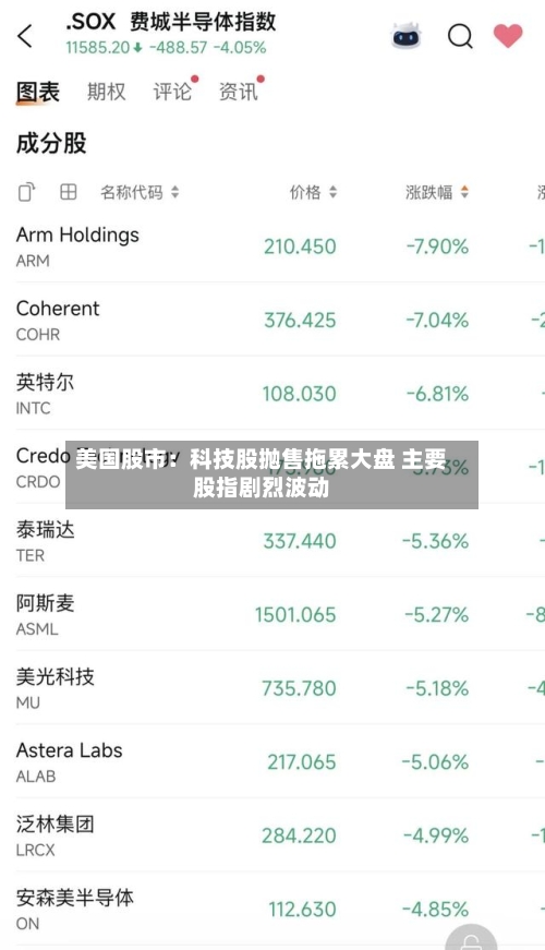美国股市：科技股抛售拖累大盘 主要股指剧烈波动-第3张图片