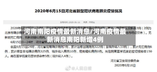 河南南阳疫情最新消息/河南疫情最新消息南阳新增4例-第2张图片
