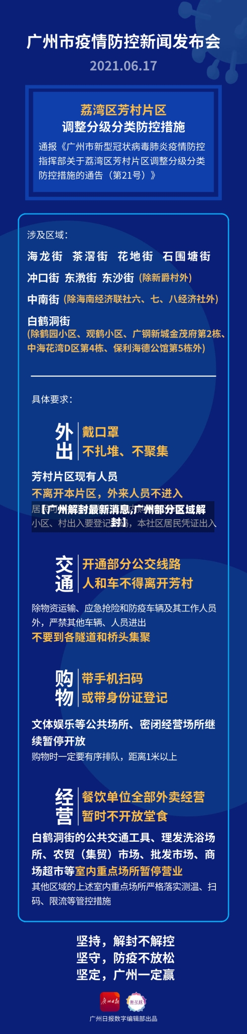【广州解封最新消息,广州部分区域解封】