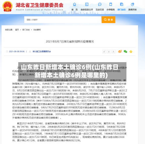 山东昨日新增本土确诊6例(山东昨日新增本土确诊6例是哪里的)-第2张图片