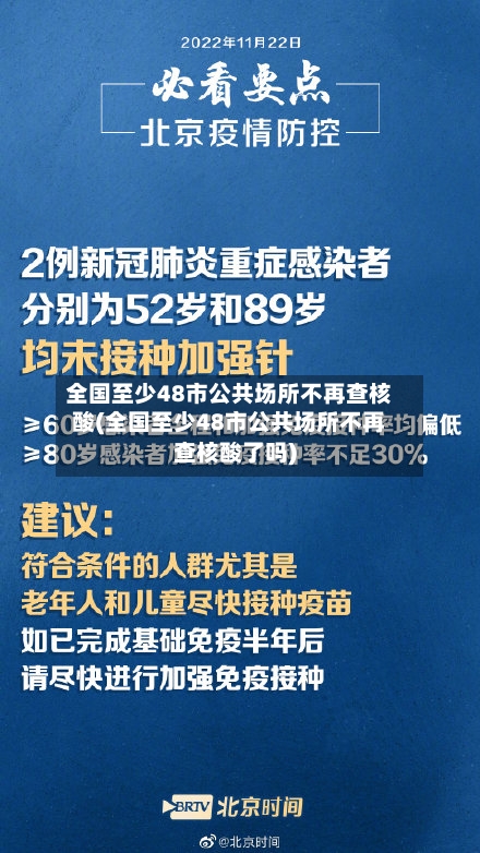 全国至少48市公共场所不再查核酸(全国至少48市公共场所不再查核酸了吗)