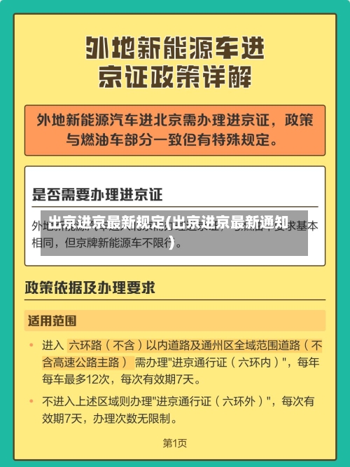 出京进京最新规定(出京进京最新通知)