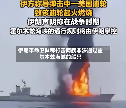 伊朗革命卫队称打击两艘非法通过霍尔木兹海峡的船只