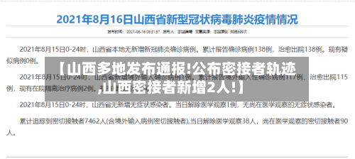 【山西多地发布通报!公布密接者轨迹,山西密接者新增2人!】