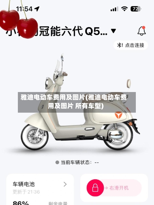 雅迪电动车费用及图片(雅迪电动车费用及图片 所有车型)