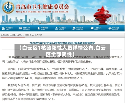 【白云区1核酸阳性人员详情公布,白云区全部阴性】-第3张图片