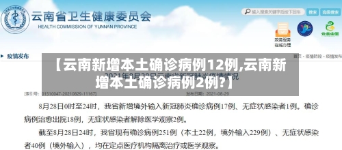 【云南新增本土确诊病例12例,云南新增本土确诊病例2例?】-第2张图片