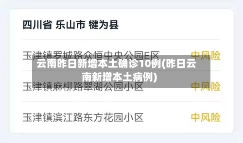 云南昨日新增本土确诊10例(昨日云南新增本土病例)-第2张图片
