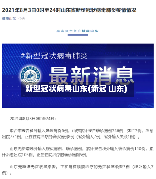 新型冠状病毒山东(新冠 山东)-第2张图片