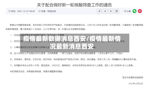疫情最新数据消息西安/疫情最新情况最新消息西安-第3张图片