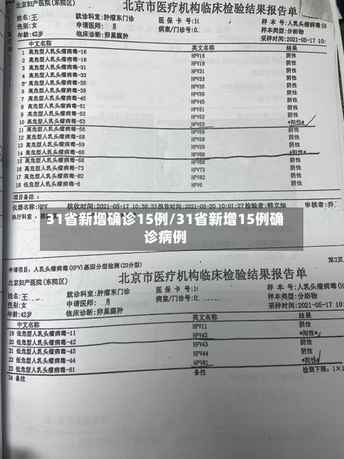 31省新增确诊15例/31省新增15例确诊病例