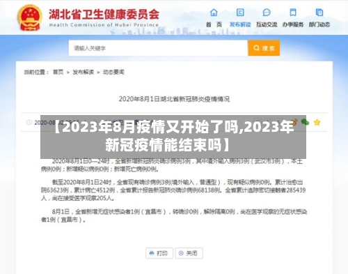 【2023年8月疫情又开始了吗,2023年新冠疫情能结束吗】-第2张图片