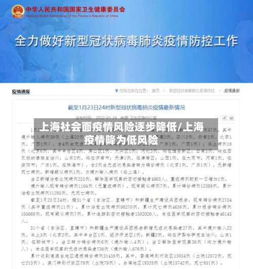 上海社会面疫情风险逐步降低/上海疫情降为低风险