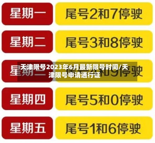 天津限号2023年6月最新限号时间/天津限号申请通行证-第2张图片