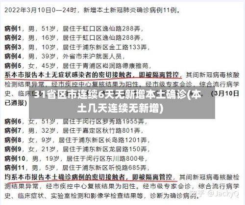 31省区市连续6天无新增本土确诊(本土几天连续无新增)