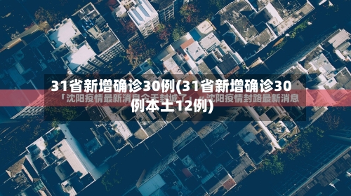 31省新增确诊30例(31省新增确诊30例本土12例)-第3张图片
