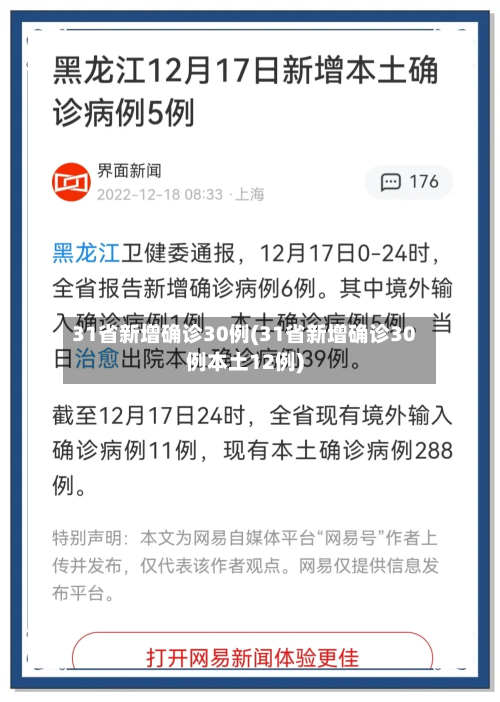 31省新增确诊30例(31省新增确诊30例本土12例)-第2张图片