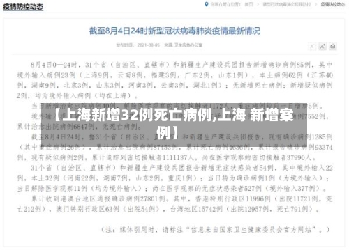 【上海新增32例死亡病例,上海 新增案例】-第3张图片