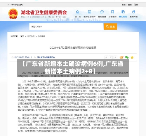 【广东省新增本土确诊病例6例,广东省新增本土病例2+8】
