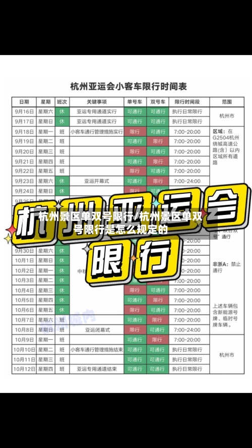 杭州景区单双号限行/杭州景区单双号限行是怎么规定的-第2张图片