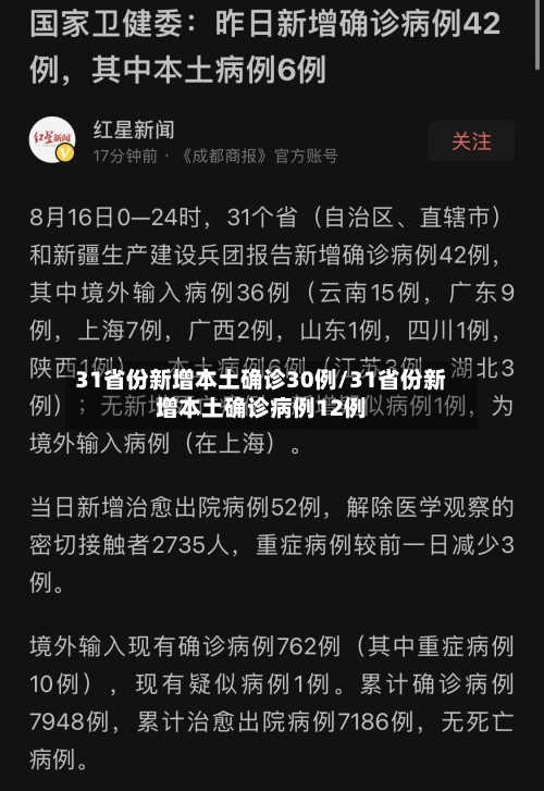 31省份新增本土确诊30例/31省份新增本土确诊病例12例-第3张图片