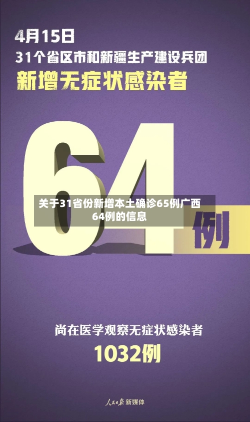 关于31省份新增本土确诊65例广西64例的信息