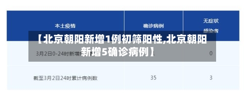【北京朝阳新增1例初筛阳性,北京朝阳新增5确诊病例】-第2张图片