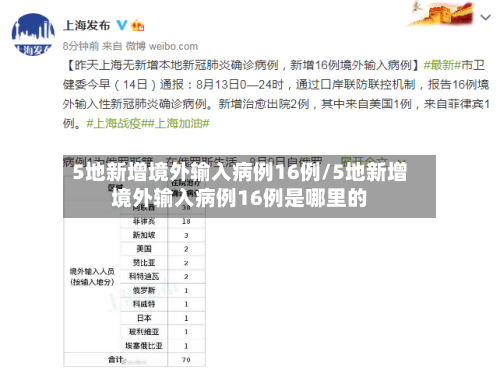 5地新增境外输入病例16例/5地新增境外输入病例16例是哪里的-第2张图片