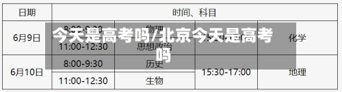 今天是高考吗/北京今天是高考吗
