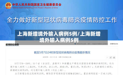 上海新增境外输入病例5例/上海新增境外输入病例5例