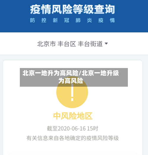 北京一地升为高风险/北京一地升级为高风险-第2张图片
