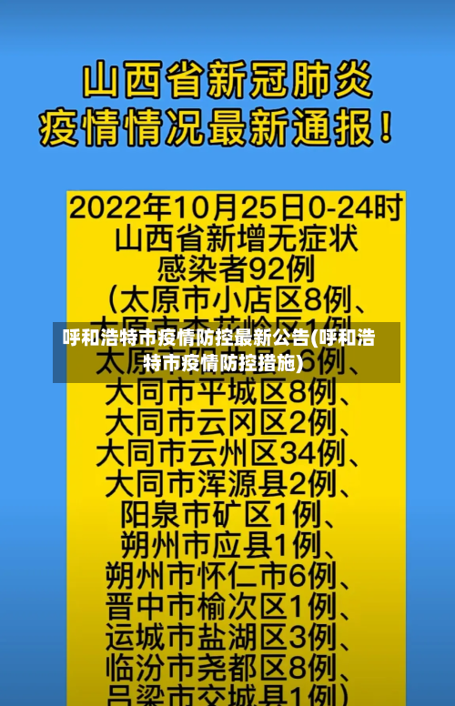 呼和浩特市疫情防控最新公告(呼和浩特市疫情防控措施)