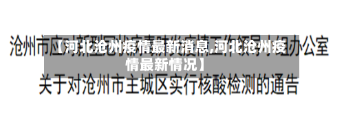 【河北沧州疫情最新消息,河北沧州疫情最新情况】-第2张图片