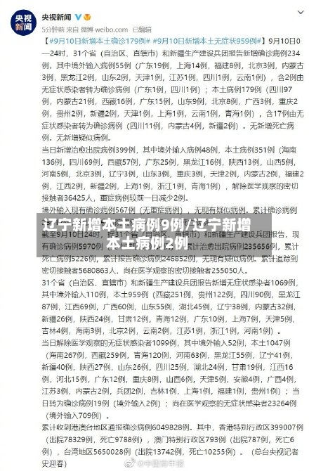 辽宁新增本土病例9例/辽宁新增本土病例2例